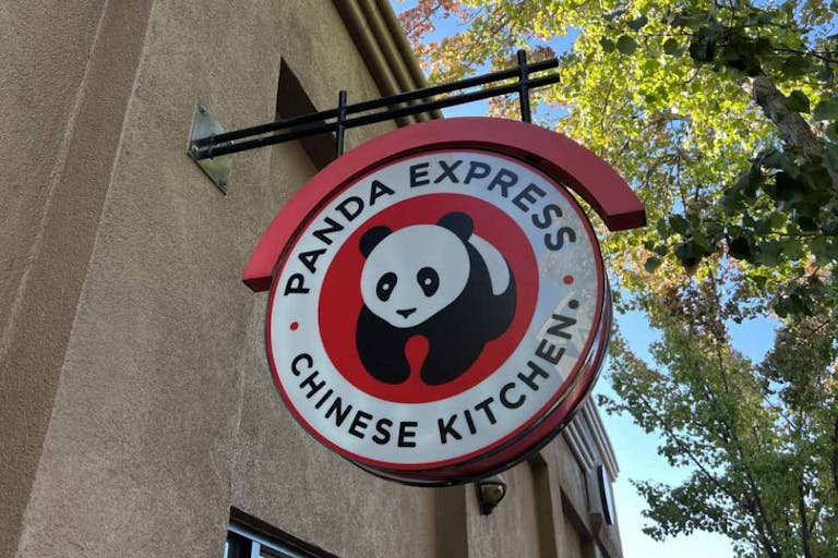 Panda Express Logo On Building