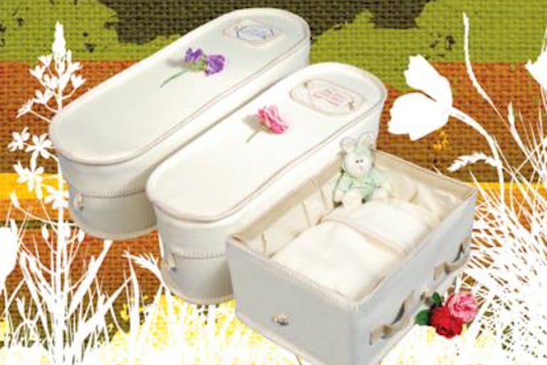 childs coffin aborted babies