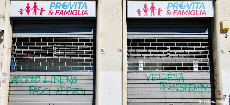 vandalism lgbt italy
