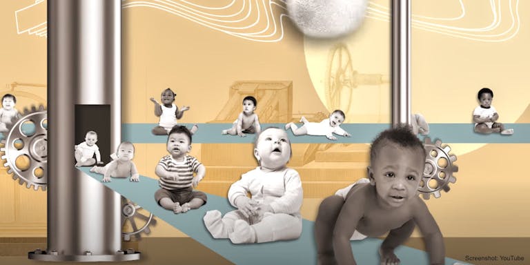 build a baby satire video