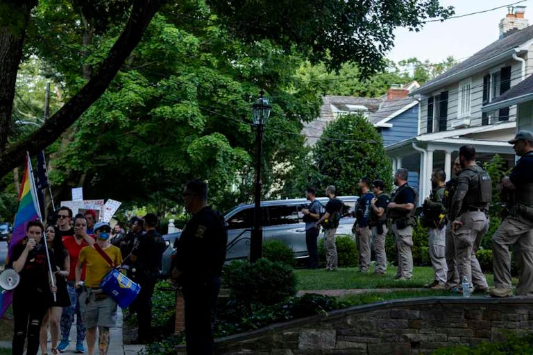 Abortion Rights Activists Protest Outside Justices’ Homes