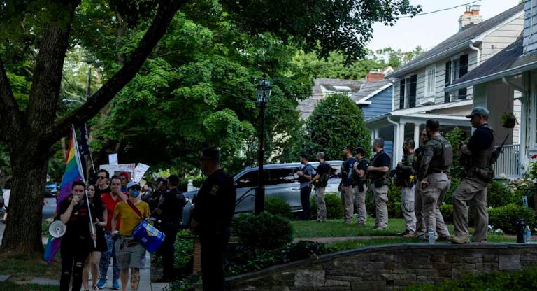 Abortion Rights Activists Protest Outside Justices’ Homes