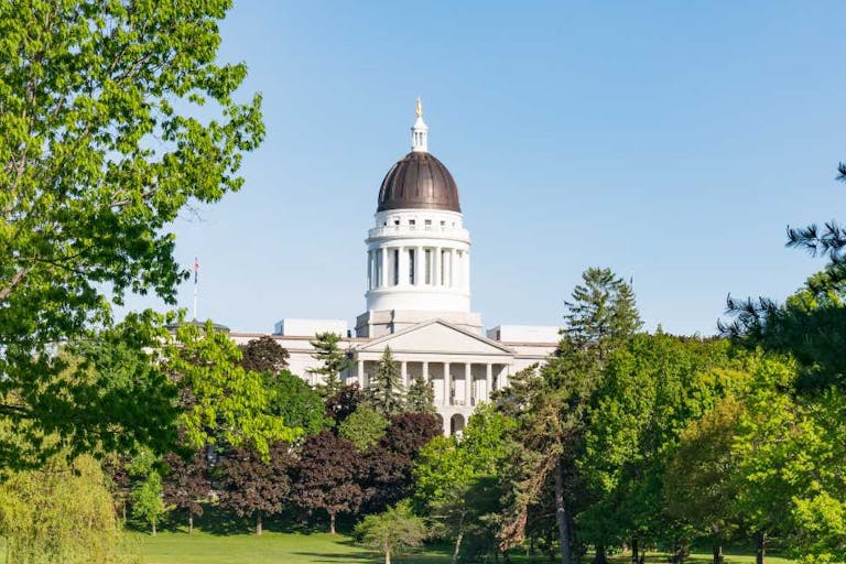 Exterior of the Maine Capitol Building