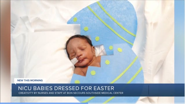 NICU babies get dressed up to celebrate their very first Easter image