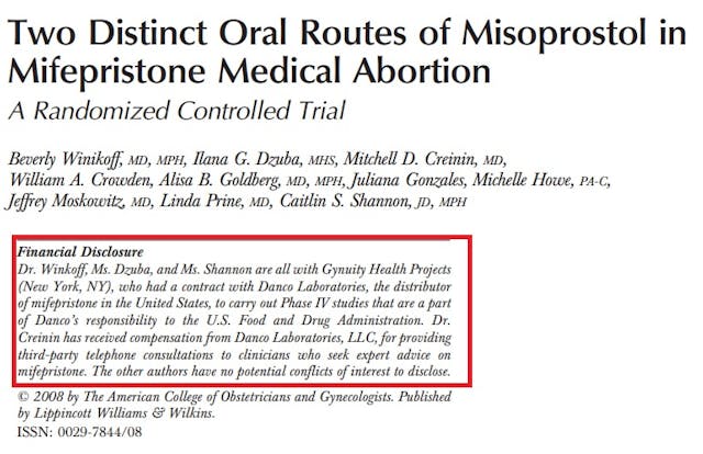 New York Times overlooks important facts in its claim of abortion pill safety image