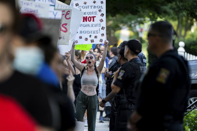 Abortion Rights Activists Protest Outside Justices’ Homes