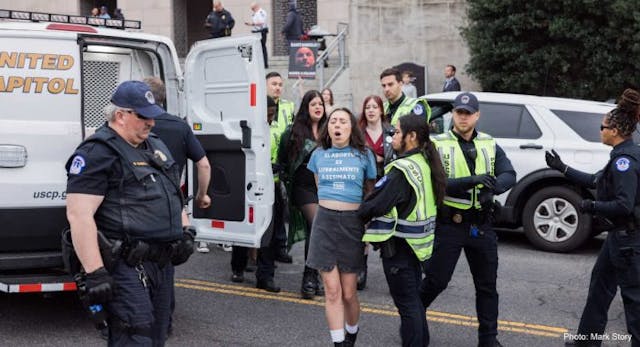 Photo by Mark Story (used with permission) Anti-abortion activists arrested while seeking Justice for the Five image