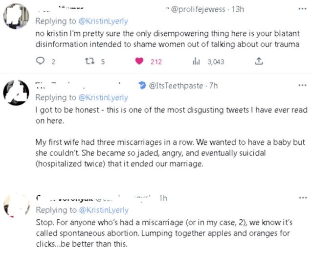 OB/GYN with history of malpractice angers Twitter users by equating miscarriage to abortion image