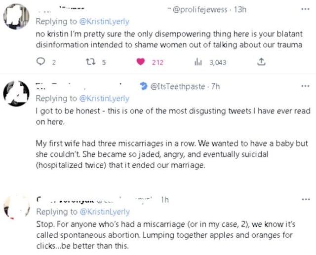 OB/GYN with history of malpractice angers Twitter users by equating miscarriage to abortion image