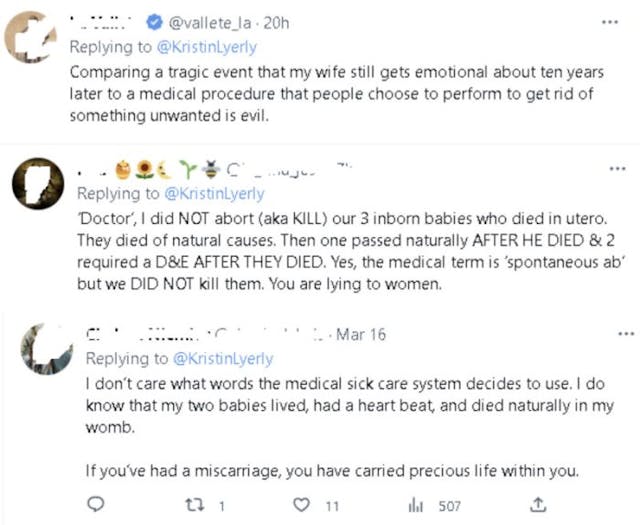 OB/GYN with history of malpractice angers Twitter users by equating miscarriage to abortion image