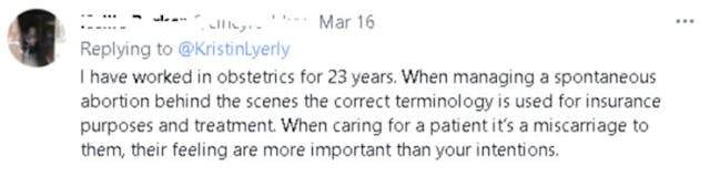 OB/GYN with history of malpractice angers Twitter users by equating miscarriage to abortion image