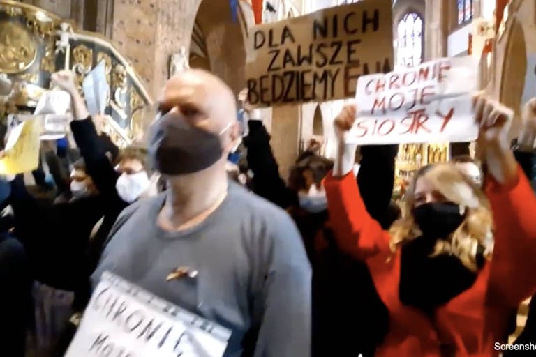 poland protest catholic church