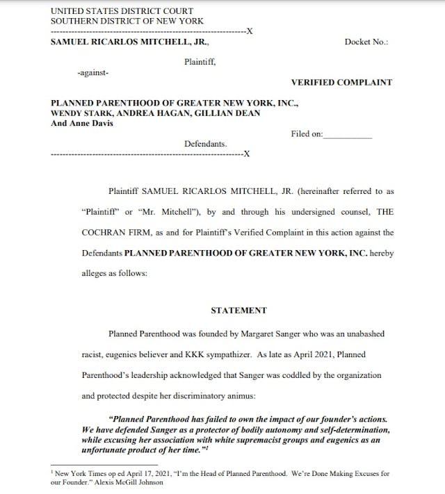 Black Executive Samuel R Mitchell Jr alleges racism at Planned Parenthood Image: Black Executive Samuel R Mitchell Jr alleges racism at Planned Parenthood