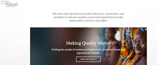 David and Lucile Packard Foundation works to promote abortion (Website image 03012023) Image: David and Lucile Packard Foundation works to promote abortion (Website image 03012023)