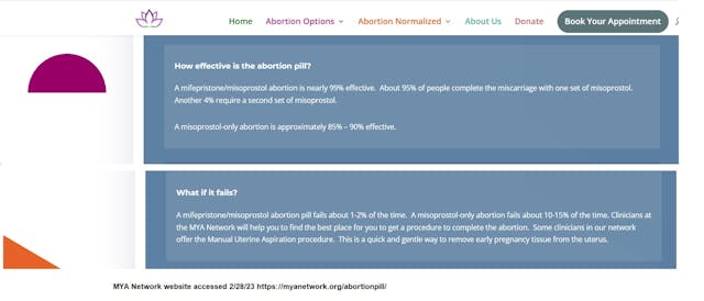 MYA Network advocates unapproved one-drug Miso Only abortion pill regimen with high failure rate Image: MYA Network advocates unapproved one-drug Miso Only abortion pill regimen with high failure rate