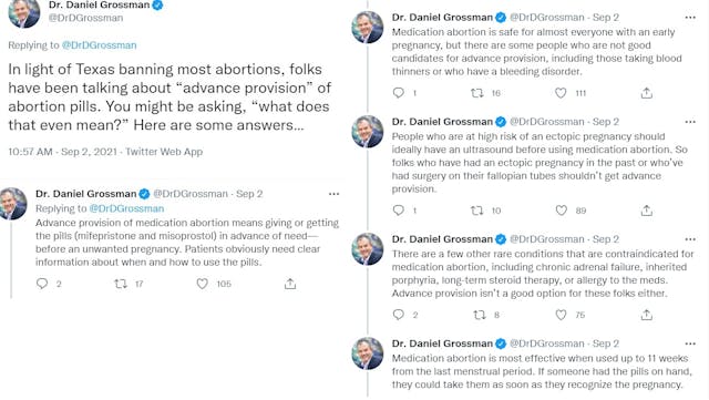 Dr Daniel Grossman advocates advanced provision of abortion pill in light of Texas law 2 (Image: Twitter) Image: Dr Daniel Grossman advocates advanced provision of abortion pill in light of Texas law 2 (Image: Twitter)