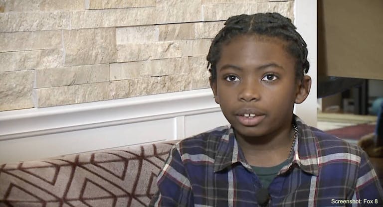 malone 8 year old deilvered baby brother