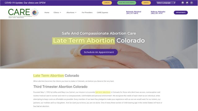 Screenshot: CARE Screenshot: CARE
