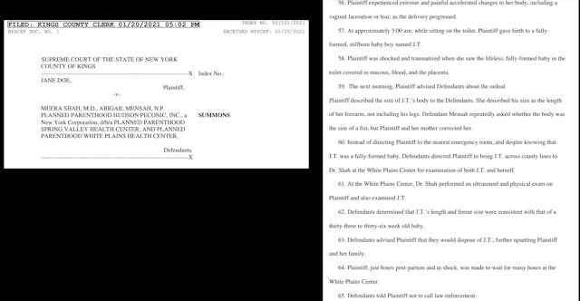 Planned Parenthood lawsuit alleges they misdiagnosed a 36 week pregnancy as 6 weeks baby delivered into toilet after abortion pills Image: Planned Parenthood lawsuit alleges they misdiagnosed a 36 week pregnancy as 6 weeks baby delivered into toilet after abortion pills