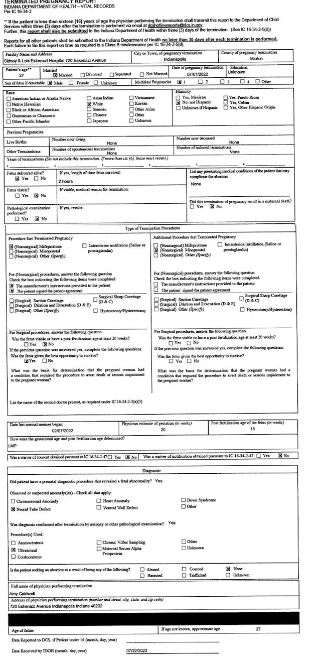 State report shows Baby born alive after abortion in Indiana committed by Amy Caldwell Image: State report shows Baby born alive after abortion in Indiana committed by Amy Caldwell
