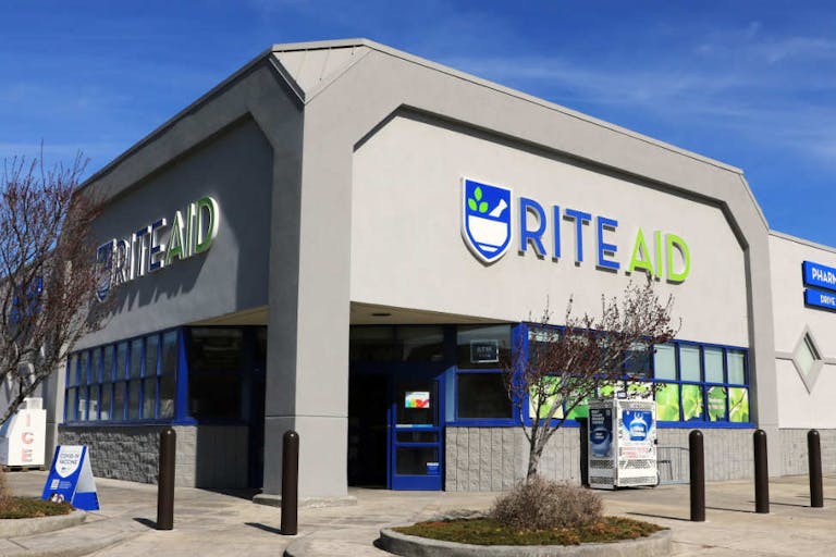 Entrance to Rite Aid drug store