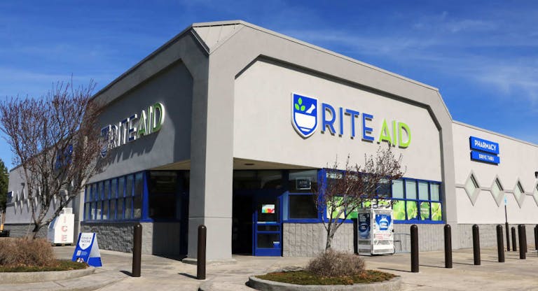 Entrance to Rite Aid drug store