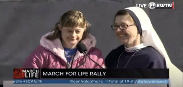 Sister Mary Casey and sister (Screenshot EWTN) March for Life 2023 speakers celebrate Roe’s end, call for Americans to keep fighting for life image