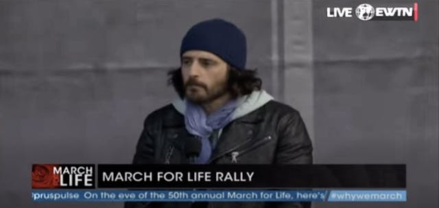 Actor Jonathan Roumie (Screenshot EWTN) March for Life 2023 speakers celebrate Roe’s end, call for Americans to keep fighting for life image