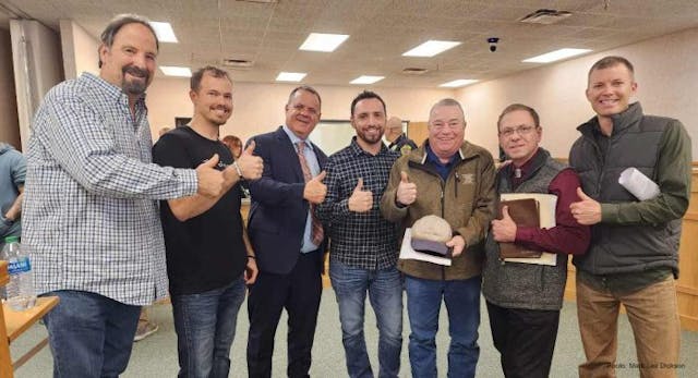 Attorney Mike Seibel (center) takes a celebratory picture with Clovis residents after the historic vote. (Photo: Mark Lee Dickson) Attorney Mike Seibel (center) takes a celebratory picture with Clovis residents after the historic vote. (Photo: Mark Lee Dickson)