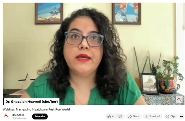 Image: Abortionist Ghazaleh Moayedi on post-Roe 'Let this moment radicalize you'
