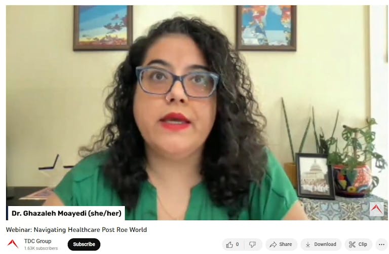 Image: Abortionist Ghazaleh Moayedi on post-Roe 'Let this moment radicalize you'