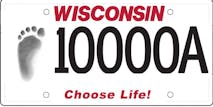 Wisconsin Choose LIfe plate