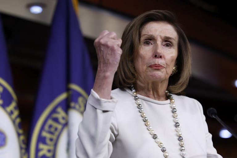Speaker Pelosi Holds Weekly Press Conference On Capitol Hill