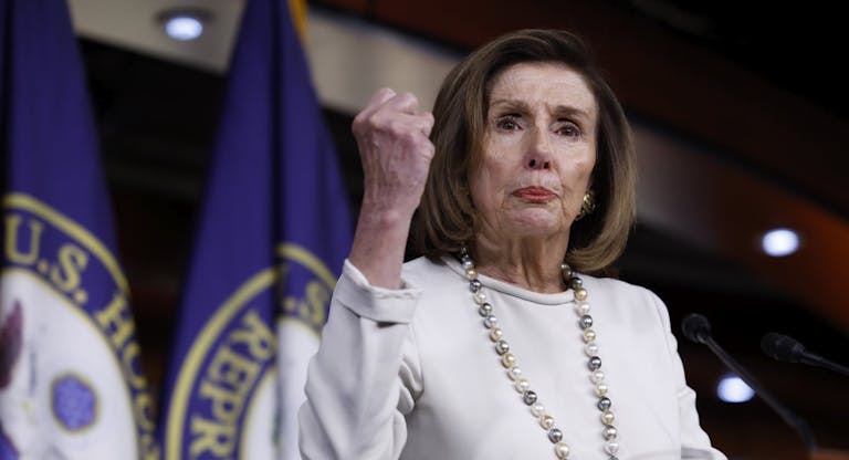 Speaker Pelosi Holds Weekly Press Conference On Capitol Hill
