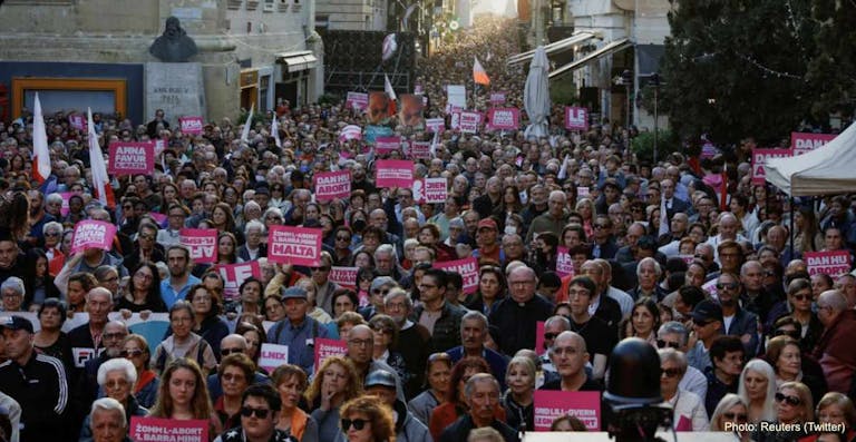 malta protest twitter reuters