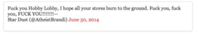 hobby lobby tweet
