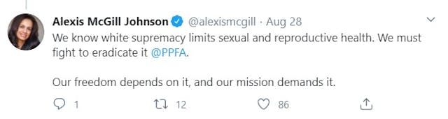 Alexis McGill on Planned Parenthood racism (Image: Twitter) Image: Alexis McGill on Planned Parenthood racism (Image: Twitter)