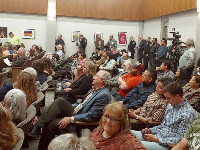 The Odessa Council Chambers were packed with Odessa residents as a result of the Sanctuary City for the Unborn ordinance being on the November 22, 2022 agenda. (Photo: Mark Lee Dickson)