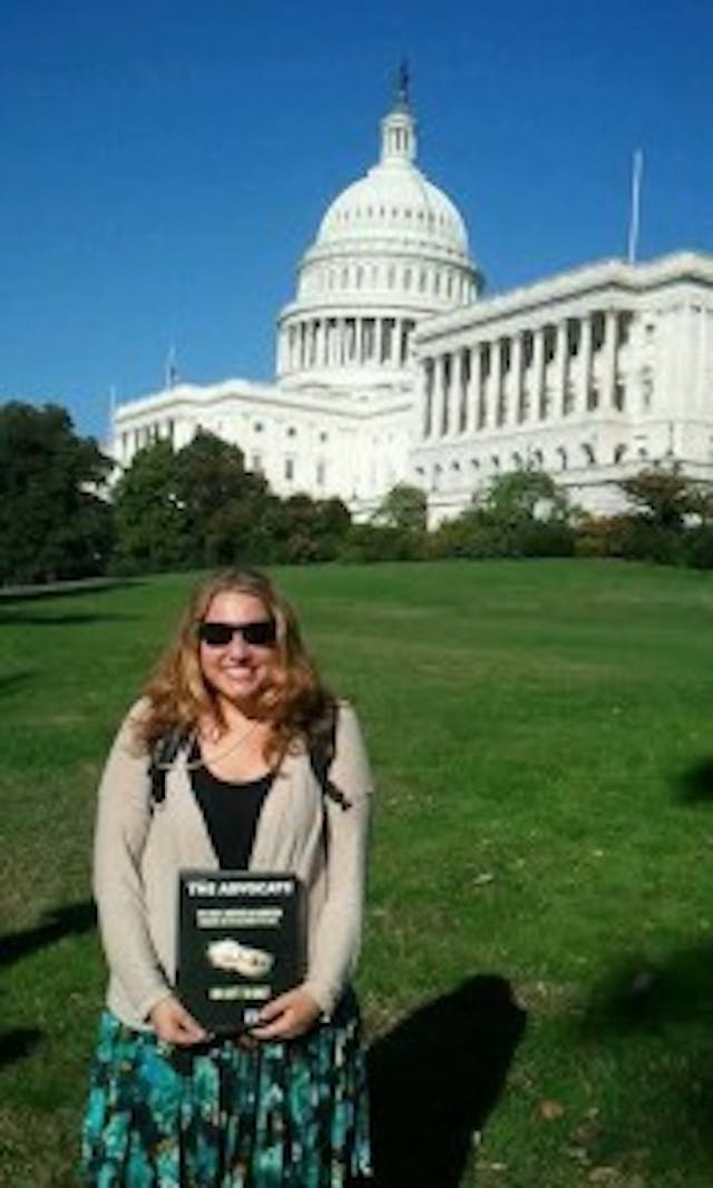 During her internship at Live Action, Laura passed out copies of The Advocate and engaged in great pro-life discussions around Washington, D.C., including on the steps of our capitol. 10344787_10152500245393728_5861721140205458764_n