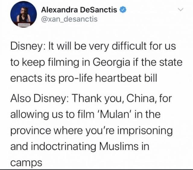 SCANDAL: Disney’s ‘Mulan’ filmed in regions where China is committing genocide image