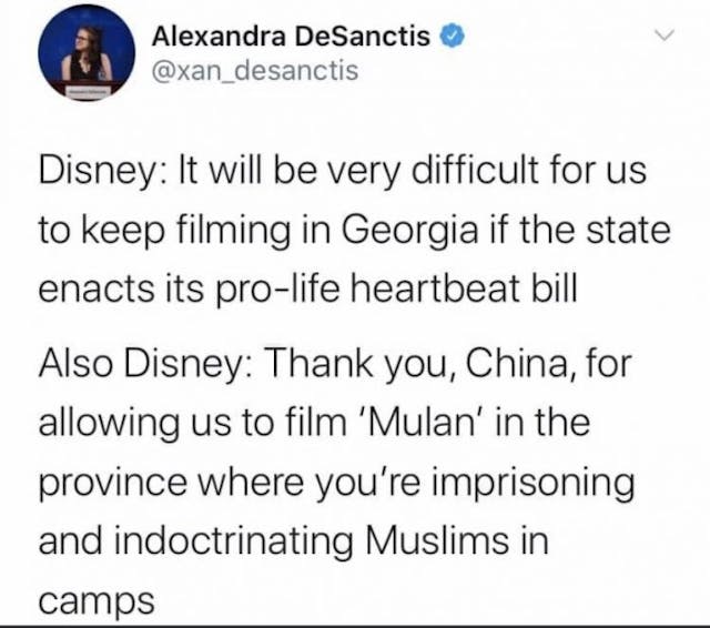 SCANDAL: Disney’s ‘Mulan’ filmed in regions where China is committing genocide image
