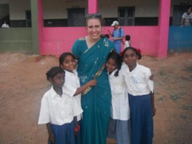 Laura on a trip to India, supporting the pro-life cause by helping orphans, lepers, women rescued from sex-trafficking, and elderly men and women who had no family to care for them. 933908_10152822592825357_1996675395_n