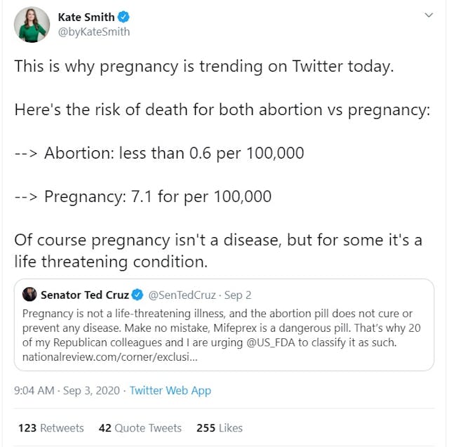 CBS News reported Kate Smith to Sen Ted Cruz over call to ban abortion pill (Image: Twitter) Image: CBS News reported Kate Smith to Sen Ted Cruz over call to ban abortion pill (Image: Twitter)