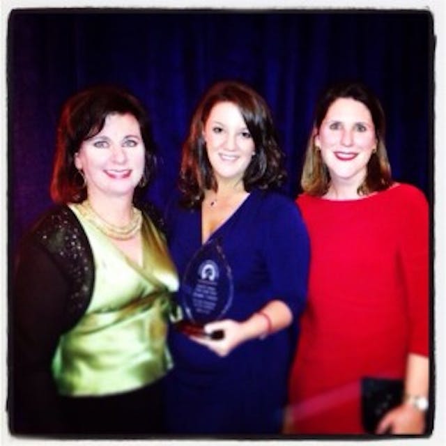 Deanna with Americans United for Life’s Charmaine Yoest and Susan B. Anthony List’s Marjorie Dannenfelser after receiving Susan B. Anthony List’s Young Leader Award this spring. 10002720_10152256083845519_847257487_n