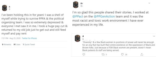 Former Planned Parenthood staffers confirm racism accusations after Buzzfeed (Images: Twitter) Image: Former Planned Parenthood staffers confirm racism accusations after Buzzfeed (Images: Twitter)