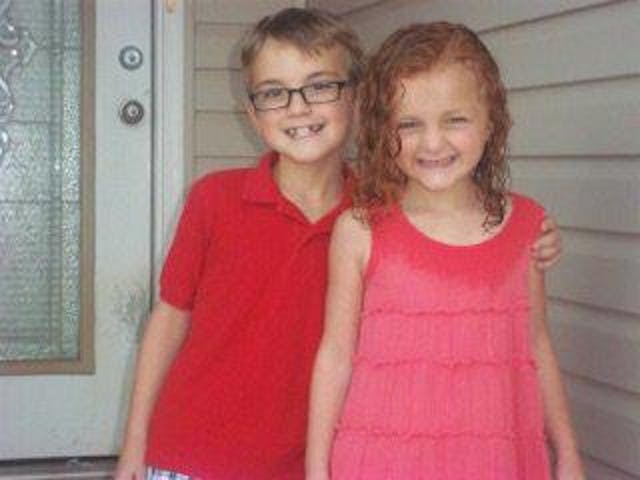 Cameron, who survived his abortion appointment, is pictured with his sister. Cameron, who survived his abortion appointment, is pictured with his sister.