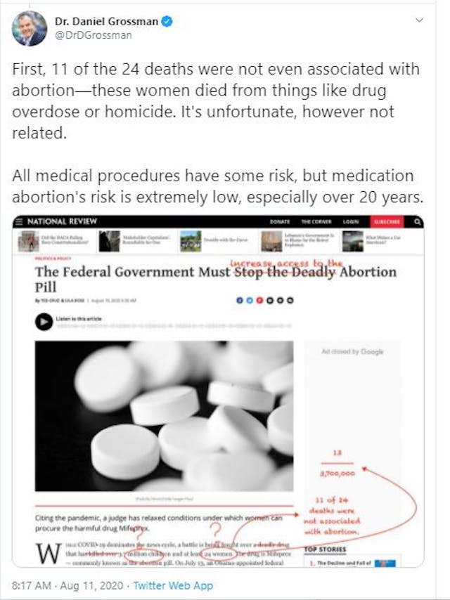 Fact checking the fact checkers: Yes, the abortion pill really is dangerous image