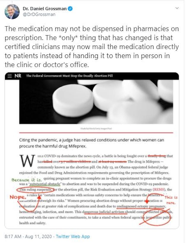 Fact checking the fact checkers: Yes, the abortion pill really is dangerous image