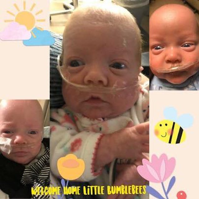 Photo via Facebook. Micro-preemie triplets born at 22 and 23 weeks survive after doctors did everything possible to save them image
