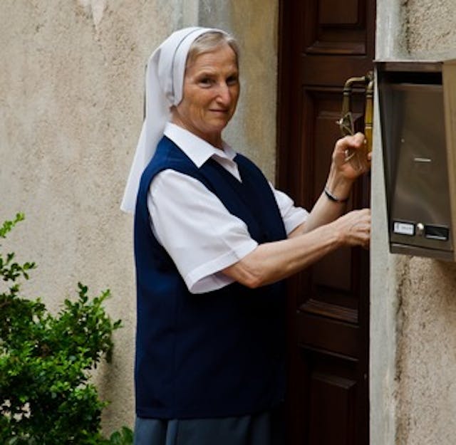 And she was a bit younger than this. nun